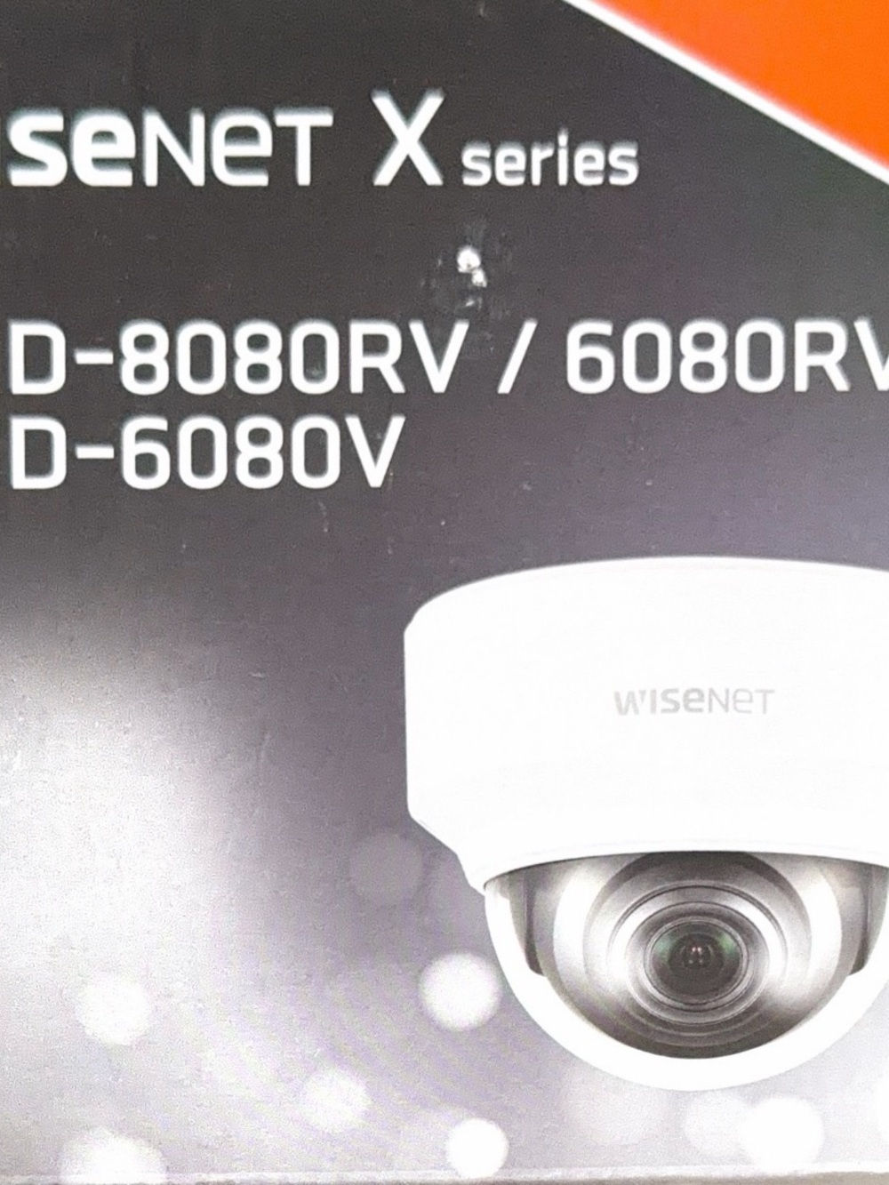 Wisenet White Dome Security Camera - X Series D-8080RV / D-6080V